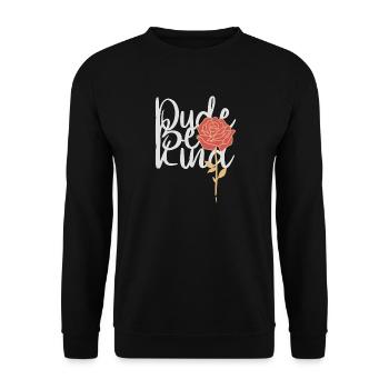 Dude Be Kind No Bullying - Unisex Pullover - Schwarz - Vorne - Alina (178cm) & Michal (187cm)