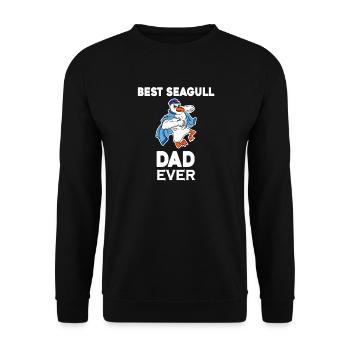 Daddy Daddy North Sea Best Seagull Dad - Unisex Sweatshirt - black - Front - Alina (178cm) & Michal (187cm)