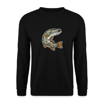 Hecht - Unisex Pullover - Schwarz - Vorne - Alina (178cm) & Michal (187cm)