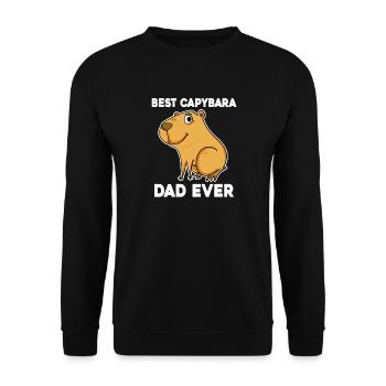 Capybara Père Capybara - Sweat-shirt Unisexe - noir - Devant - Alina (178cm) & Michal (187cm)