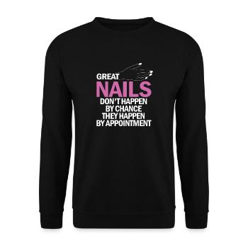 Les grands ongles ne viennent pas par hasard - Sweat-shirt Unisexe - noir - Devant - Alina (178cm) & Michal (187cm)