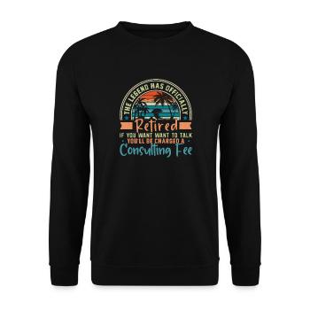 La légende est officiellement retirée - Sweat-shirt Unisexe - noir - Devant - Alina (178cm) & Michal (187cm)