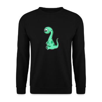 Motif de dinosaure - Sweat-shirt Unisexe - noir - Devant - Alina (178cm) & Michal (187cm)