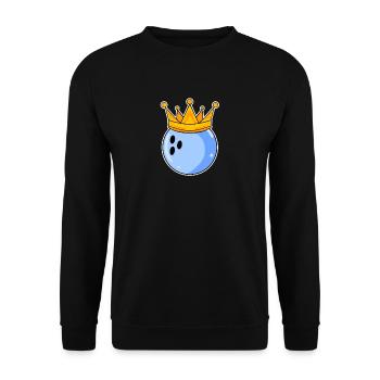 Bowling Men's Partner Look - Unisex Sweatshirt - black - Front - Alina (178cm) & Michal (187cm)