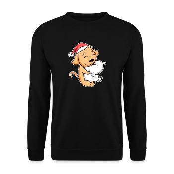 Noël Chien Propriétaires de chiens endormis Noël - Sweat-shirt Unisexe - noir - Devant - Alina (178cm) & Michal (187cm)