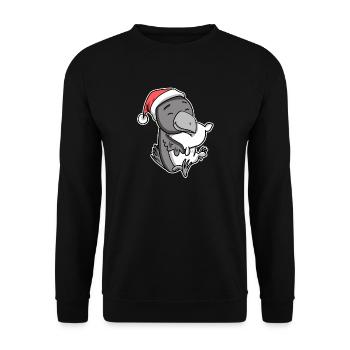Corbeau Noël Sommeil Sommeil Sommeil Sommeil - Sweat-shirt Unisexe - noir - Devant - Alina (178cm) & Michal (187cm)
