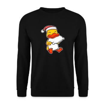 Canard Noël Sommeil Sommeil Sommeil - Sweat-shirt Unisexe - noir - Devant - Alina (178cm) & Michal (187cm)
