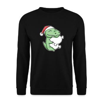 Crocodile Noël Sommeil Sommeil Sommeil Sommeil - Sweat-shirt Unisexe - noir - Devant - Alina (178cm) & Michal (187cm)