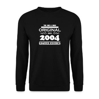 2004 - Born 2004 - Year of birth 2004 - Unisex Sweatshirt - black - Front - Alina (178cm) & Michal (187cm)