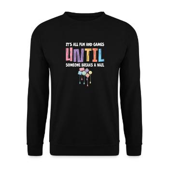 Tout juste du plaisir et des jeux pour les prothésistes ongulaires - Sweat-shirt Unisexe - noir - Devant - Alina (178cm) & Michal (187cm)