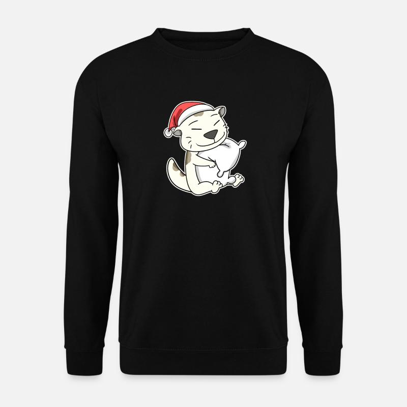 Devon Rex Katze Weihnachten Schlafen Müde - Unisex Pullover - Schwarz