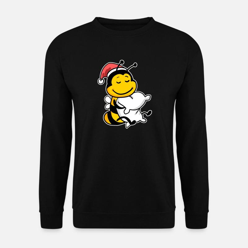 Biene Weihnachten Schlafen Schlaf Ausschlafen - Unisex Pullover - Schwarz