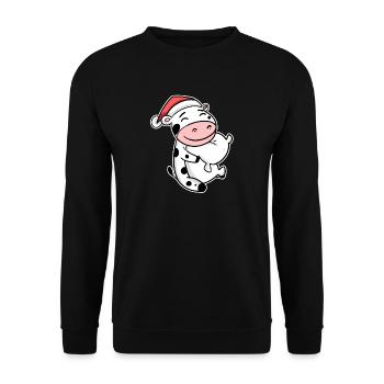 Cow Christmas Sleep Sleep Sleep Sleep - Unisex Sweatshirt - black - Front - Alina (178cm) & Michal (187cm)