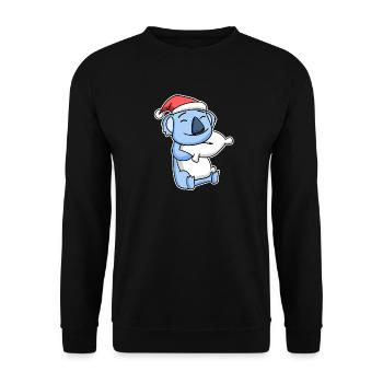 Koala Christmas Sleep Sleep Sleep - Unisex Sweatshirt - black - Front - Alina (178cm) & Michal (187cm)
