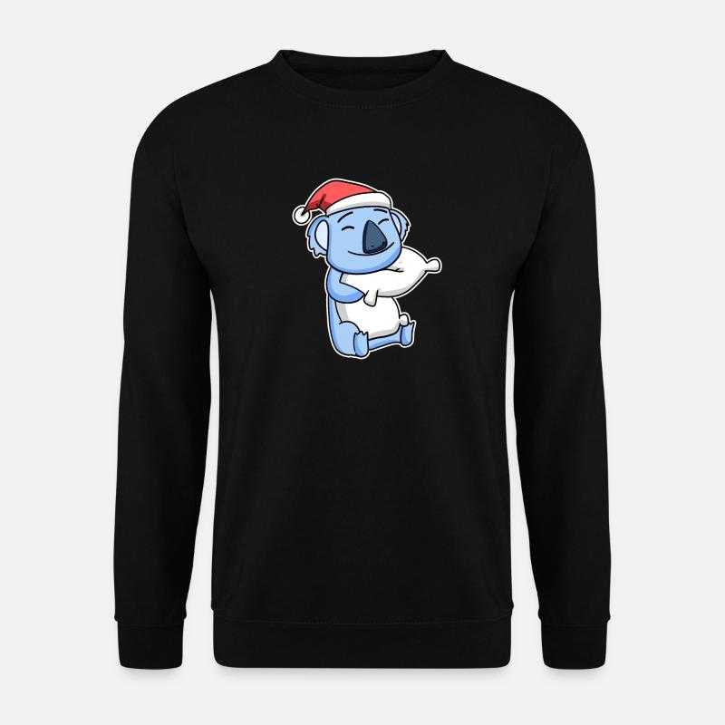 Koala Weihnachten Schlafen Schlaf Ausschlafen - Unisex Pullover - Schwarz