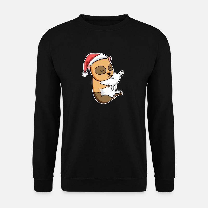 Squirrel Christmas Sleep - Unisex Sweatshirt - black