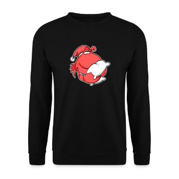 Crabe Noël Sommeil Sommeil Sommeil - Sweat-shirt Unisexe - noir - Devant - Alina (178cm) & Michal (187cm)