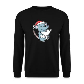 Souris Noël Sommeil Sommeil Sommeil Sommeil - Sweat-shirt Unisexe - noir - Devant - Alina (178cm) & Michal (187cm)