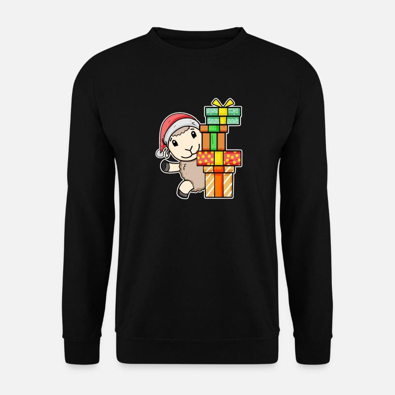Christmas sheep with gifts - Unisex Sweatshirt - black