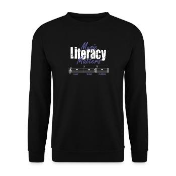 Music Literacy Matters - Unisex Pullover - Schwarz - Vorne - Alina (178cm) & Michal (187cm)