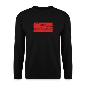 Music Literacy Matters - Unisex Pullover - Schwarz - Vorne - Alina (178cm) & Michal (187cm)