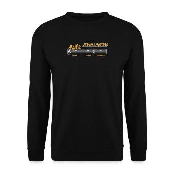 Music Literacy Matters - Unisex Pullover - Schwarz - Vorne - Alina (178cm) & Michal (187cm)