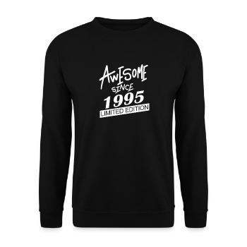 1995 - Jahrgang 1995 - Unisex Pullover - Schwarz - Vorne - Alina (178cm) & Michal (187cm)