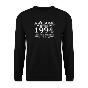 1994 - Jahrgang 1994 - Unisex Pullover - Schwarz - Vorne - Alina (178cm) & Michal (187cm)