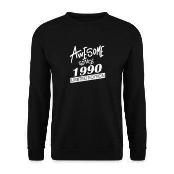 1990 - Born 1990 - Fantastic since 1990 - Unisex Sweatshirt - black - Front - Alina (178cm) & Michal (187cm)