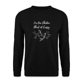 Il me manque un poulet de fou - Chicken Lovers - Sweat-shirt Unisexe - noir - Devant - Alina (178cm) & Michal (187cm)