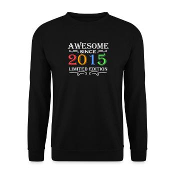2015 - Vintage 2015 - Fantastic since 2015 - Unisex Sweatshirt - black - Front - Alina (178cm) & Michal (187cm)