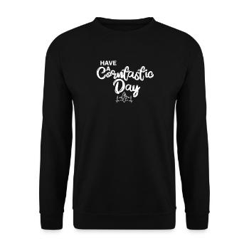 Have a corntastic day - Unisex Sweatshirt - black - Front - Alina (178cm) & Michal (187cm)
