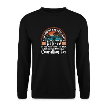 La légende est officiellement retirée - Sweat-shirt Unisexe - noir - Devant - Alina (178cm) & Michal (187cm)
