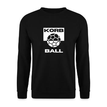Korbball weiß und transparent - Unisex Pullover - Schwarz - Vorne - Alina (178cm) & Michal (187cm)