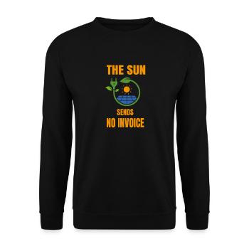 Sun No bill solar system solar power - Unisex Sweatshirt - black - Front - Alina (178cm) & Michal (187cm)