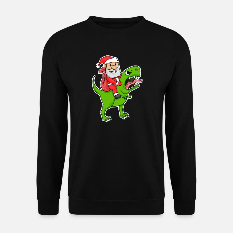 Santa Claus Dinosaurs - Unisex Sweatshirt - black