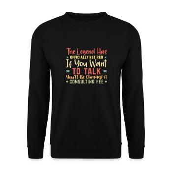 La légende est officiellement retirée - Sweat-shirt Unisexe - noir - Devant - Alina (178cm) & Michal (187cm)