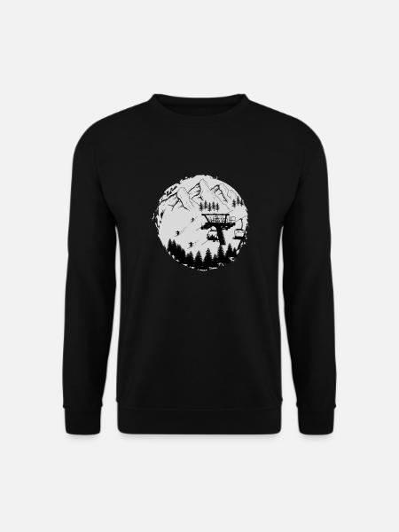 In the Snow Zone - Skiing Winter Sports - Unisex Pullover - Schwarz