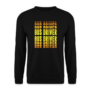 Bus driver design - Unisex Sweatshirt - black - Front - Alina (178cm) & Michal (187cm)