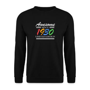1930 - Né en 1930 - Fantastique depuis 1930 - Sweat-shirt Unisexe - noir - Devant - Alina (178cm) & Michal (187cm)