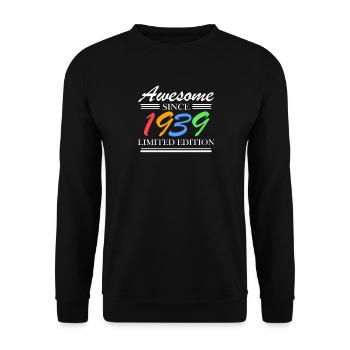 1939 - Né en 1939 - Fantastique depuis 1939 - Sweat-shirt Unisexe - noir - Devant - Alina (178cm) & Michal (187cm)