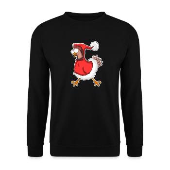 Poulet de Noël - Sweat-shirt Unisexe - noir - Devant - Alina (178cm) & Michal (187cm)