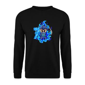 7th birthday boy 7 years old ninja - Unisex Sweatshirt - black - Front - Alina (178cm) & Michal (187cm)