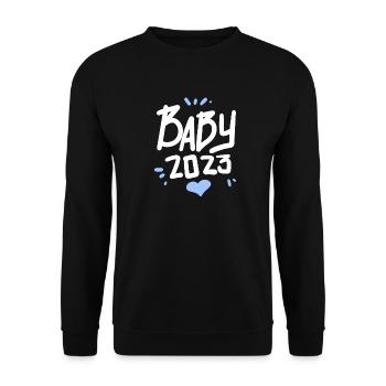 Bébé 2023 - Naissance Enceinte 2023 Grossesse - Sweat-shirt Unisexe - noir - Devant - Alina (178cm) & Michal (187cm)