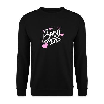 Bébé 2023 - Naissance Enceinte 2023 Grossesse - Sweat-shirt Unisexe - noir - Devant - Alina (178cm) & Michal (187cm)