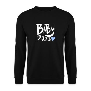Bébé 2023 - Naissance Enceinte 2023 Grossesse - Sweat-shirt Unisexe - noir - Devant - Alina (178cm) & Michal (187cm)