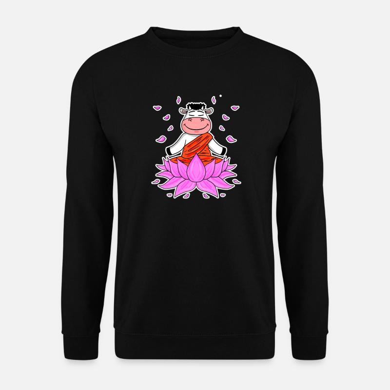 Yoga Kuh - Unisex Pullover - Schwarz