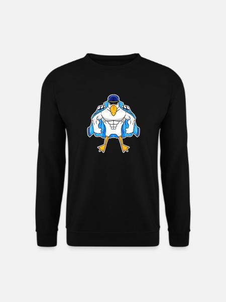 Mouette musclée Mouette Cadeau - Sweat-shirt Unisexe - noir