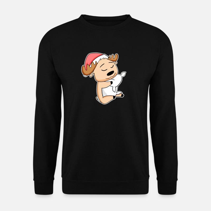 Elk Christmas - Unisex Sweatshirt - black