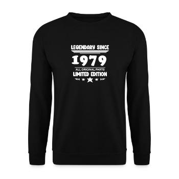 1979 - Unisex Pullover - Schwarz - Vorne - Alina (178cm) & Michal (187cm)